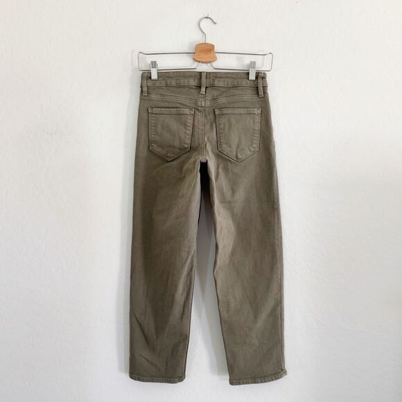 Athleta Flex Olive Green Straight Cropped Jeans Size 2 Petite - Picture 4 of 10